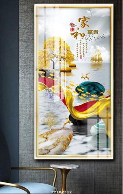 Tải file gốc in lụa File tranh hiện đại pha lê gương FT102312 siêu nét