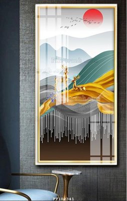 Tải file File tranh hiện đại pha lê gương FT102341 (ảnh gốc) file AI/EPS