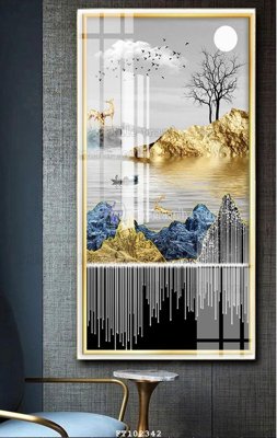 File PSD File tranh hiện đại pha lê gương FT102342 (gốc) cho designer