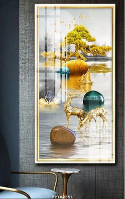 File in lụa File tranh hiện đại pha lê gương FT102351 (chất lượng cao) File tranh hiện đại pha lê gương FT102351