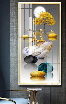 File gốc File tranh hiện đại pha lê gương FT102352 (in lụa) cao cấp