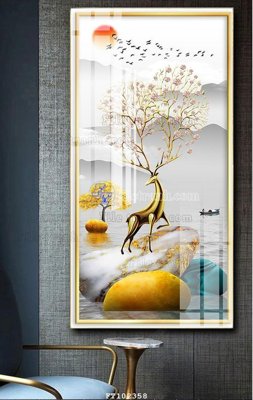 File gốc File tranh hiện đại pha lê gương FT102358 (cho in ấn) từ kho Filetranh