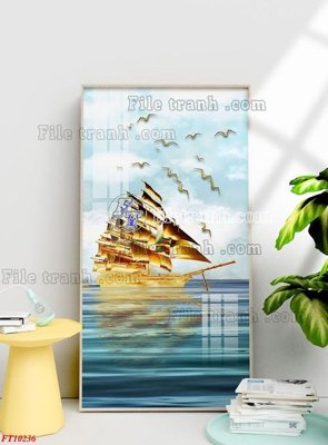 Download file File tranh bộ hiện đại FT10236 (gốc) in mica đèn LED