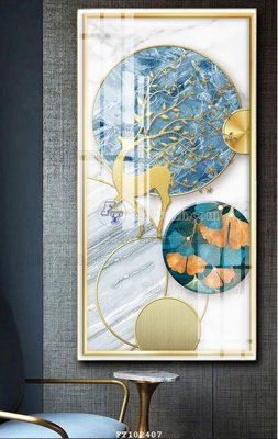 File gốc File tranh hiện đại pha lê gương FT102407 (in 3D) cho trang trí