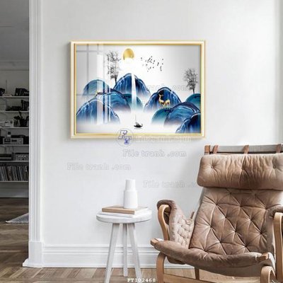 File gốc File tranh hiện đại pha lê gương FT102468 (in mica) cắt laser