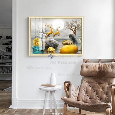 File ảnh File tranh hiện đại pha lê gương FT102470 (gốc) in PP, decal