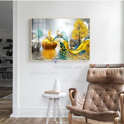 File tranh quảng cáo File tranh hiện đại pha lê gương FT102496 (file gốc) chuyên nghiệp