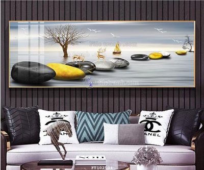 File gốc File tranh hiện đại pha lê gương FT102504 (in lụa) cao cấp