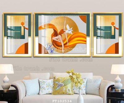 File gốc File tranh hiện đại pha lê gương FT102534 (cho in 3D) độc đáo