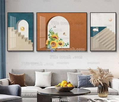 File tranh in trần File tranh hiện đại pha lê gương FT102577 (ảnh gốc siêu nét)