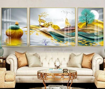 Download file gốc File tranh hiện đại pha lê gương FT102589 (in lụa) tranh 3D