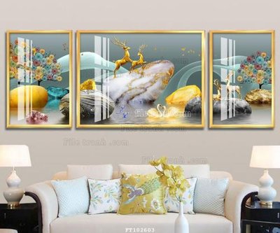 Tải file File tranh hiện đại pha lê gương FT102603 (gốc) làm tranh treo tường