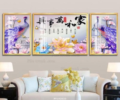 File in ấn File tranh hiện đại pha lê gương FT102623 chuyên nghiệp