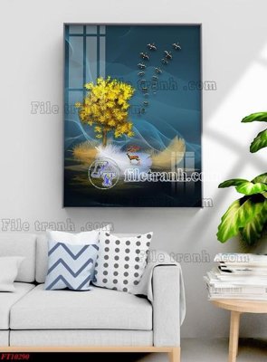 File gốc File tranh bộ hiện đại FT10290 (in lụa) tranh thuận buồm