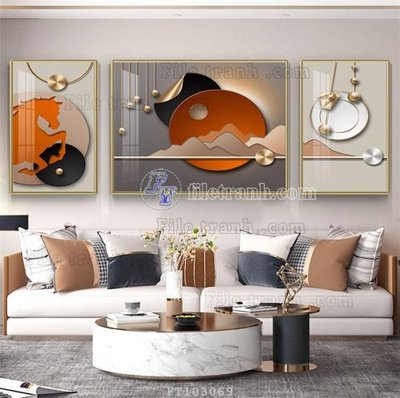 Download file gốc File tranh hiện đại pha lê gương FT103069 (in mica) 3D