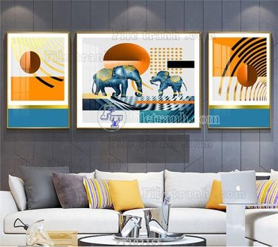 File tranh gốc File tranh hiện đại pha lê gương FT103165 chủ đề hiện đại