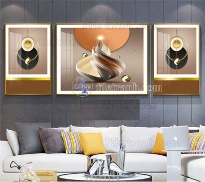 File in lụa File tranh hiện đại pha lê gương FT103174 (tân cổ điển) File tranh hiện đại pha lê gương FT103174