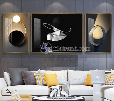 File gốc File tranh hiện đại pha lê gương FT103194 (in tráng gương) ốp tường