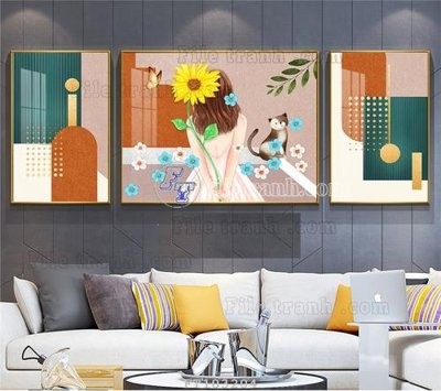 Download file gốc File tranh hiện đại pha lê gương FT103204 (in lụa) tranh 3D