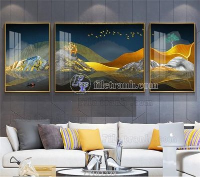 File in trần File tranh hiện đại pha lê gương FT103238 (bản gốc) bầu trời