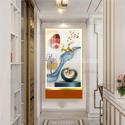 File tranh File tranh hiện đại pha lê gương FT103267 (ảnh gốc) in trần xuyên sáng