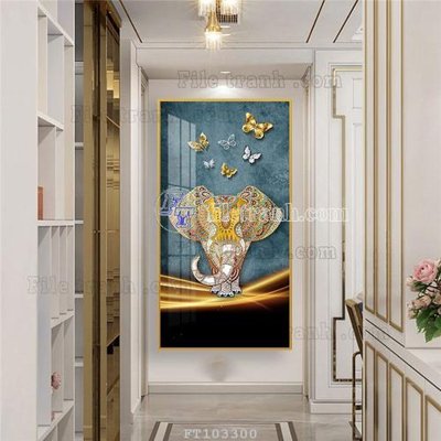 File PSD File tranh hiện đại pha lê gương FT103300 (bản gốc) đã tách nền