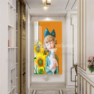 Tải file File tranh hiện đại pha lê gương FT103319 (PSD) cho in tranh 3D