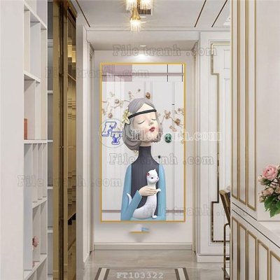 File in ấn File tranh hiện đại pha lê gương FT103322 chuyên nghiệp