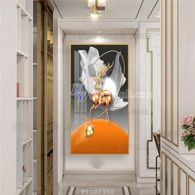 File gốc in tráng gương File tranh hiện đại pha lê gương FT103350 chi tiết