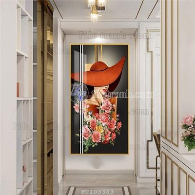 File tranh PSD File tranh hiện đại pha lê gương FT103363 chất lượng cao