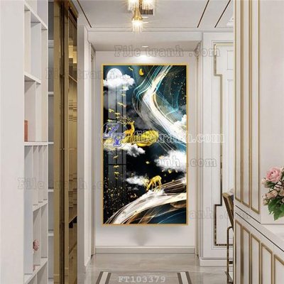 File in ấn File tranh hiện đại pha lê gương FT103379 (bản gốc) cao cấp