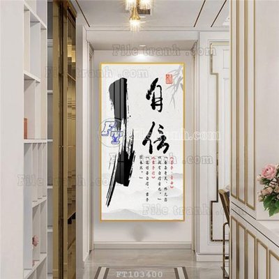 File tranh File tranh hiện đại pha lê gương FT103400 (bản gốc) in lụa dán tường