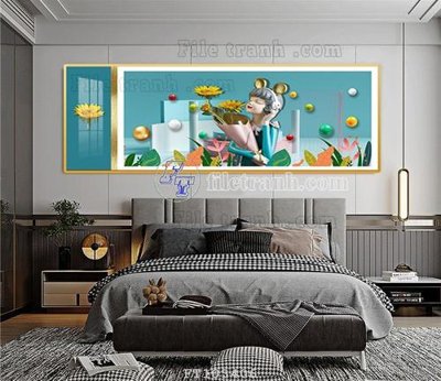 File tranh File tranh hiện đại pha lê gương FT103406 (bản gốc) trang trí văn phòng