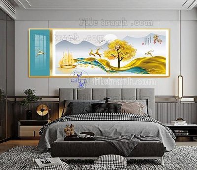 File in mica File tranh hiện đại pha lê gương FT103414 (bản gốc) sắc sảo