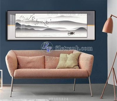 File gốc File tranh hiện đại pha lê gương FT103424 (in mica) trang trí