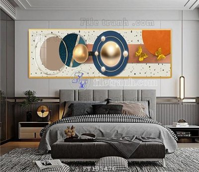 Hình ảnh file gốc in lụa File tranh hiện đại pha lê gương FT103470