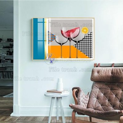 File tranh gốc File tranh hiện đại pha lê gương FT103504 chủ đề hiện đại