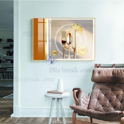 File gốc in mica File tranh hiện đại pha lê gương FT103520 chất lượng