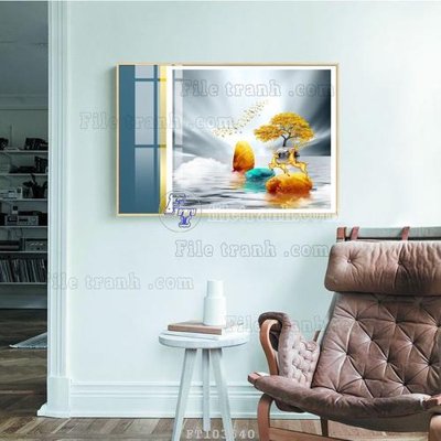 Download file gốc File tranh hiện đại pha lê gương FT103540 (in mica) trong suốt