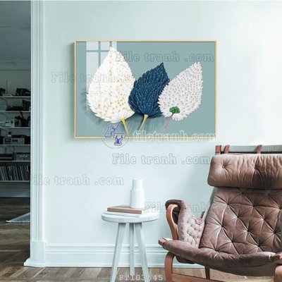 File gốc File tranh hiện đại pha lê gương FT103545 (in lụa) tranh phong thủy