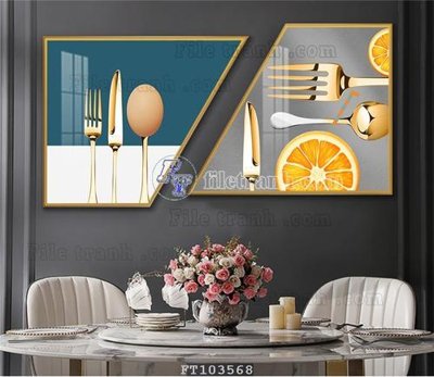 File in trần File tranh hiện đại pha lê gương FT103568 (bản gốc) hoa văn