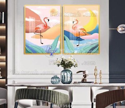 Hình ảnh file gốc File tranh hiện đại pha lê gương FT103580 cho in UV