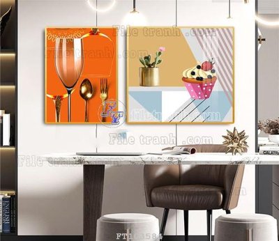 File in lụa File tranh hiện đại pha lê gương FT103584 (hoa văn) File tranh hiện đại pha lê gương FT103584