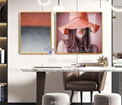 File in trần File tranh hiện đại pha lê gương FT103586 (file gốc) hoa văn 3D