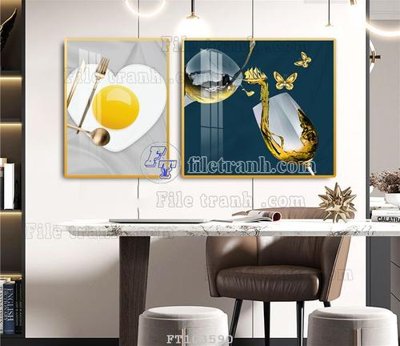 File PSD File tranh hiện đại pha lê gương FT103590 (gốc) tách lớp chi tiết