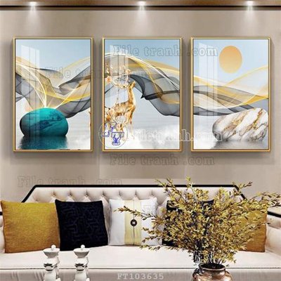 Ảnh gốc File tranh hiện đại pha lê gương FT103635 (siêu chi tiết) để in ấn