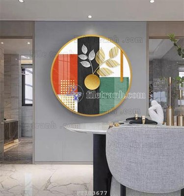 File tranh File tranh hiện đại pha lê gương FT103677 (bản gốc) treo quán cafe