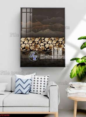 File in trần File tranh bộ hiện đại FT10390 (file gốc) hoa văn 3D