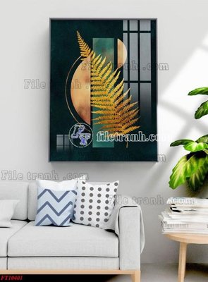 Tải file File tranh bộ hiện đại FT10401 (gốc) chủ đề hoa sen