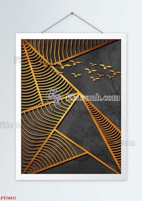 File gốc in mica File tranh bộ hiện đại FT10451 chất lượng